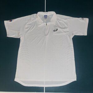 Philadelphia Eagles NFL Reebok Team Apparel Polo Shirt White Size Large